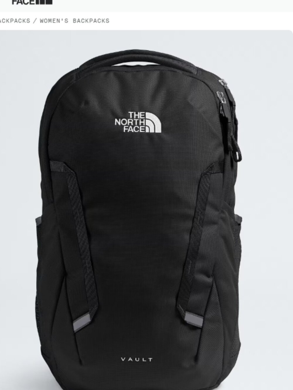 The North Face Women’s Vault Backpack Black NWT 15" Laptop Sleeve Lumbar Panel